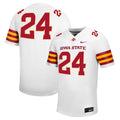 #24 Iowa State Cyclones Untouchable Football Jersey – White product image 1, provided for visual reference and product