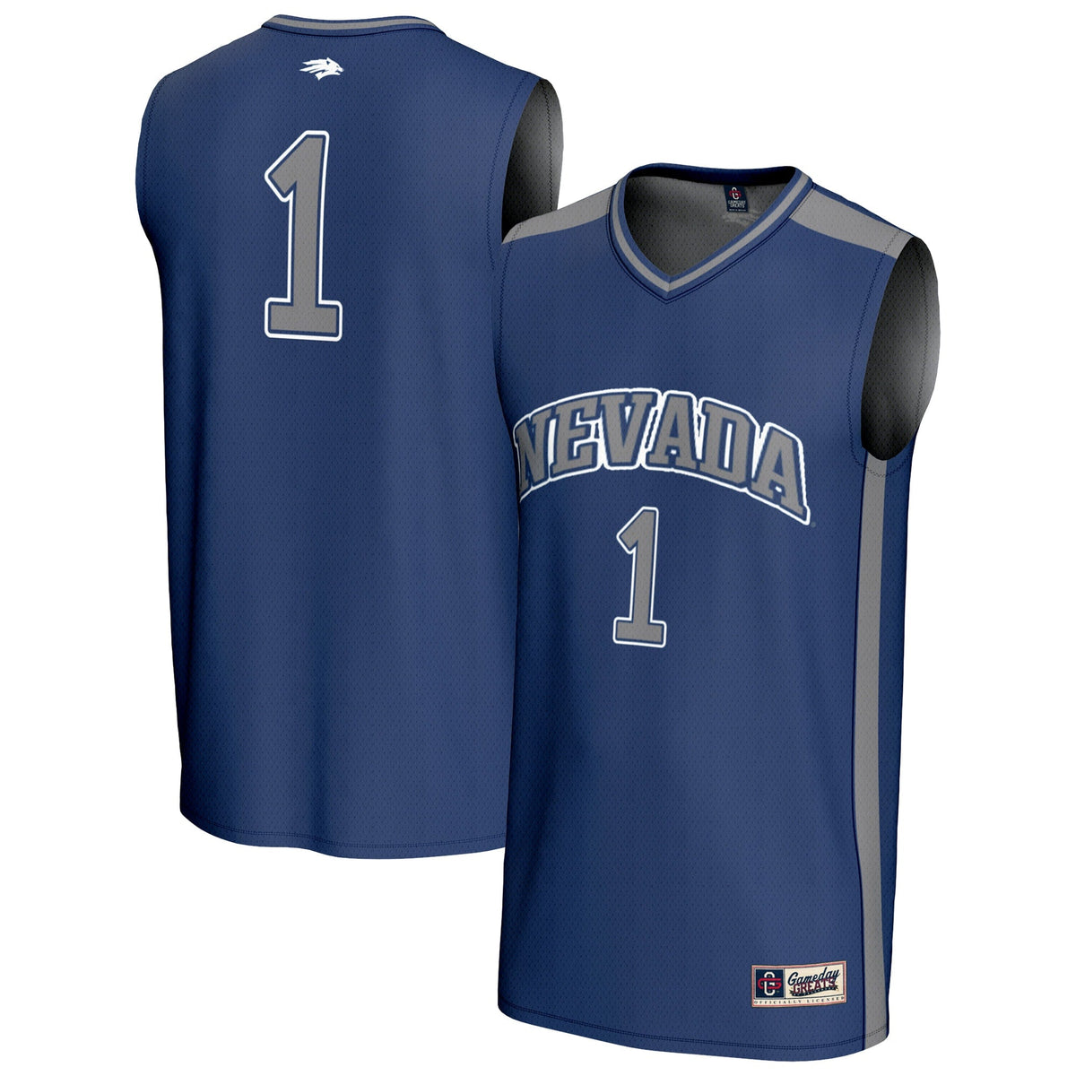 #1 Nevada Wolf Pack Lightweight Basketball Fashion Jersey - Navy product image 2, provided for visual reference and product