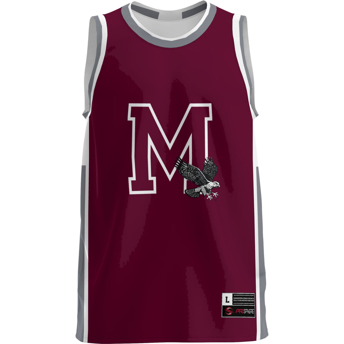 Maryland Eastern Shore Hawks Lightweight Basketball Jersey - Maroon product image 3, provided for visual reference and