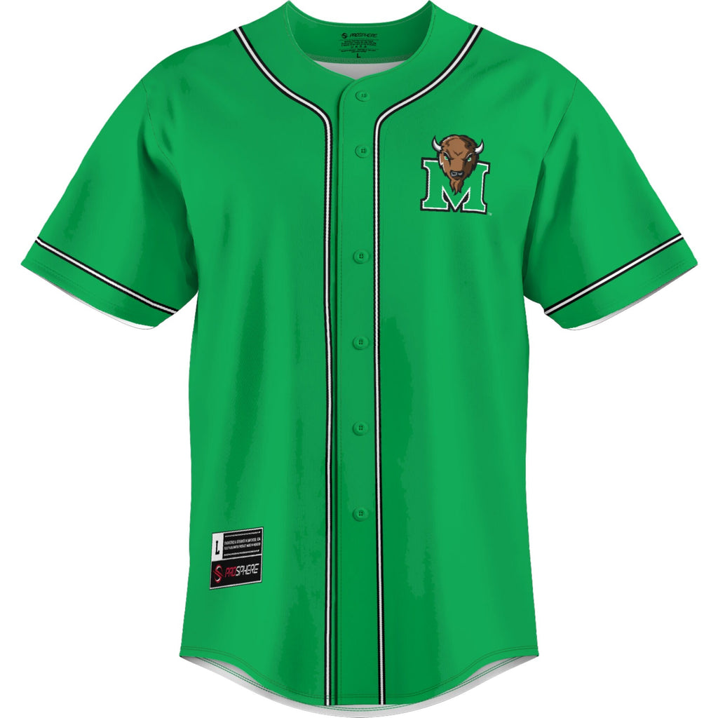 Marshall Thundering Herd Lightweight Baseball Jersey - Green product image 3, provided for visual reference and product