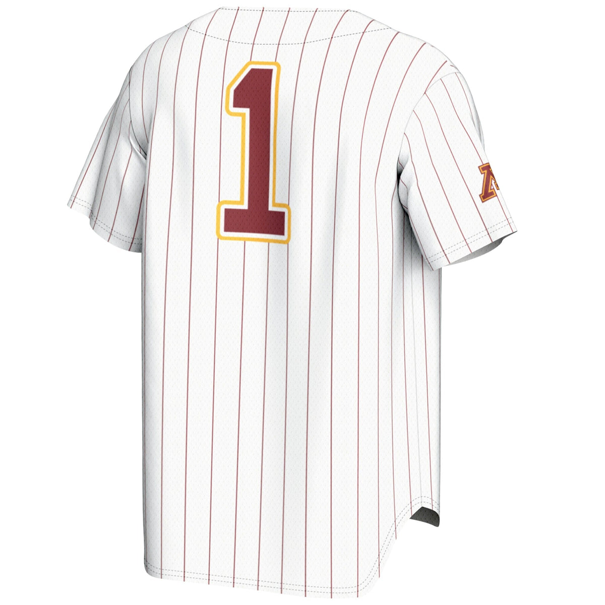 #1 Minnesota Golden Gophers Lightweight Baseball Jersey - White product image 4, provided for visual reference and product