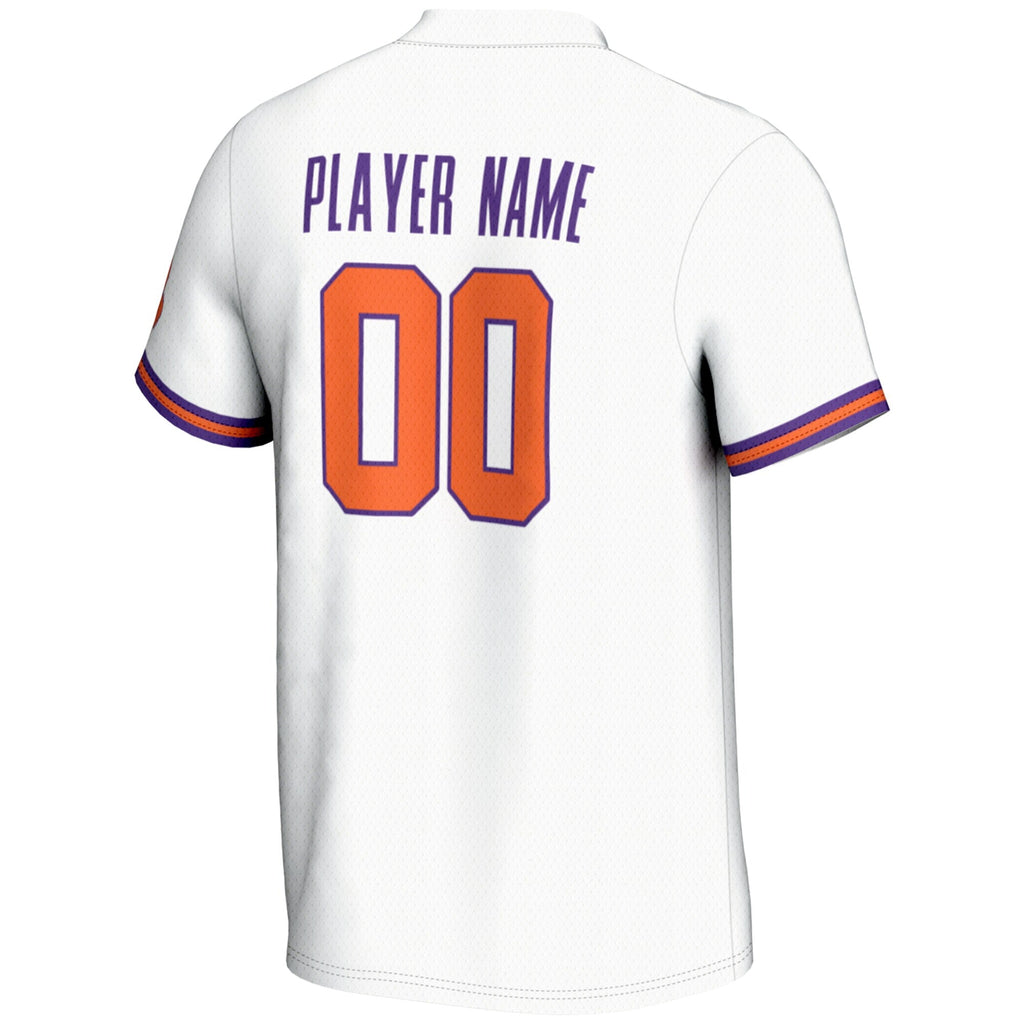 Clemson Tigers NIL Pick-A-Player Lightweight Softball Jersey - White product image 4, provided for visual reference and