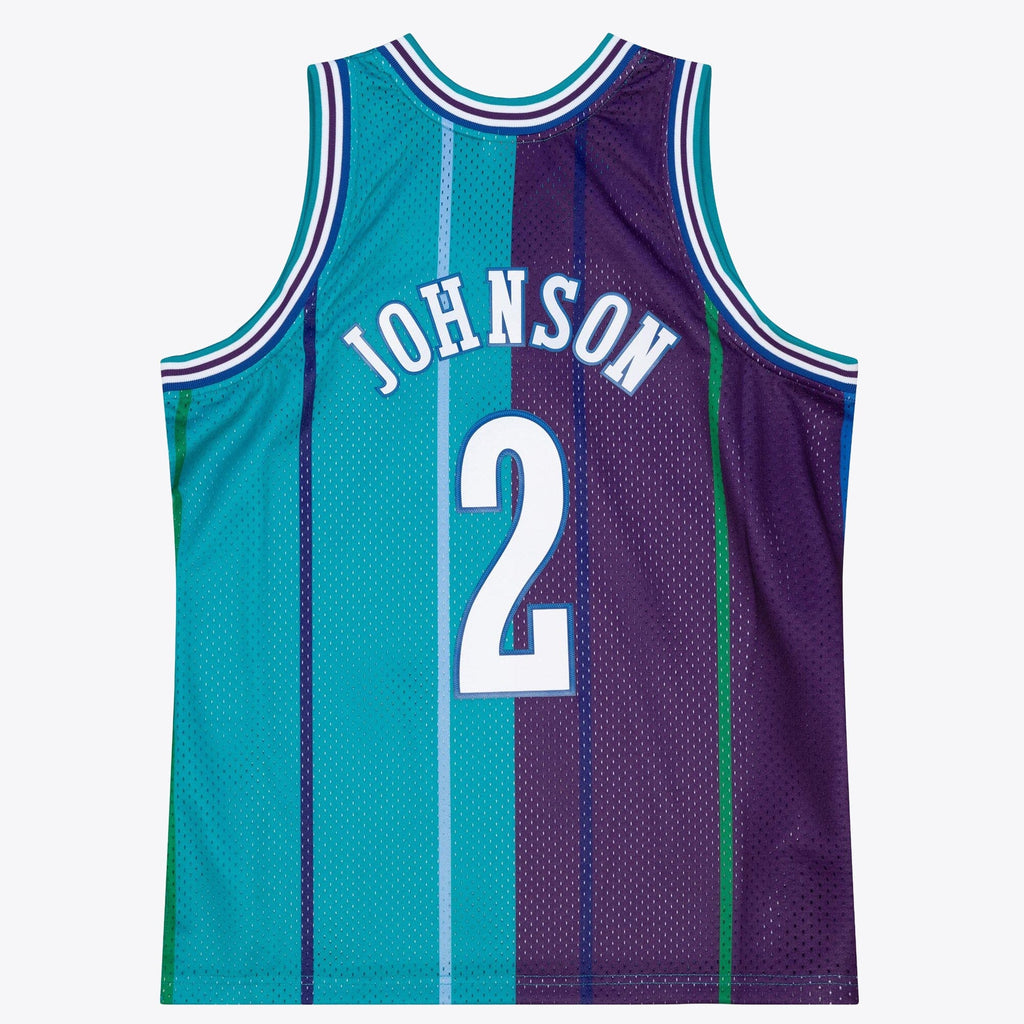Charlotte Hornets Larry Johnson 1992 Split Swingman Jersey product image 4, provided for visual reference and product detail