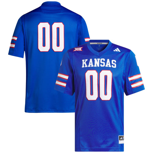 #00 Kansas Jayhawks Premier Football Jersey - Royal product image 2, provided for visual reference and product detail review