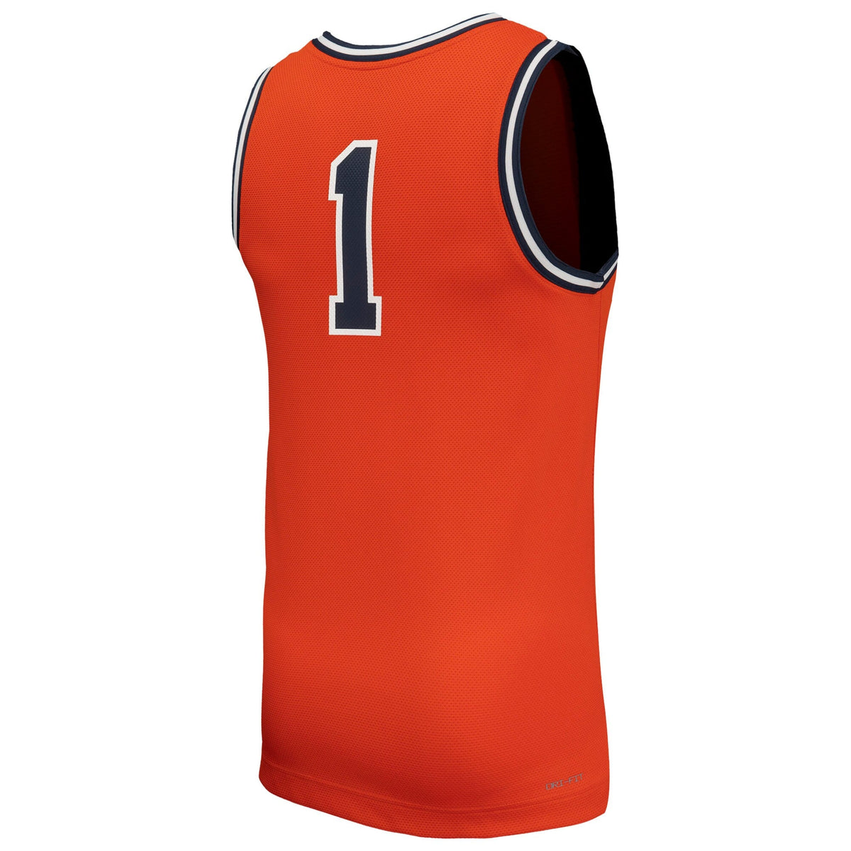 #1 Virginia Cavaliers Throwback Replica Basketball Jersey - Orange product image 4, provided for visual reference and
