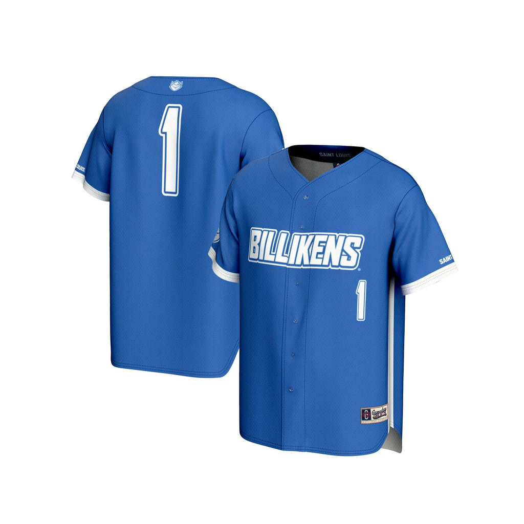 #1 Saint Louis Billikens Lightweight Baseball Fashion Jersey - Blue product image 1, provided for visual reference and