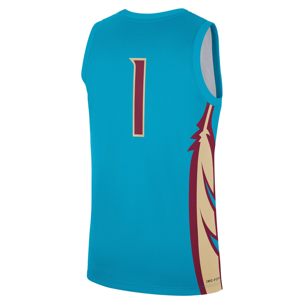#1 Turquoise Florida State Seminoles Alternate Replica Jersey product image 4, provided for visual reference and product