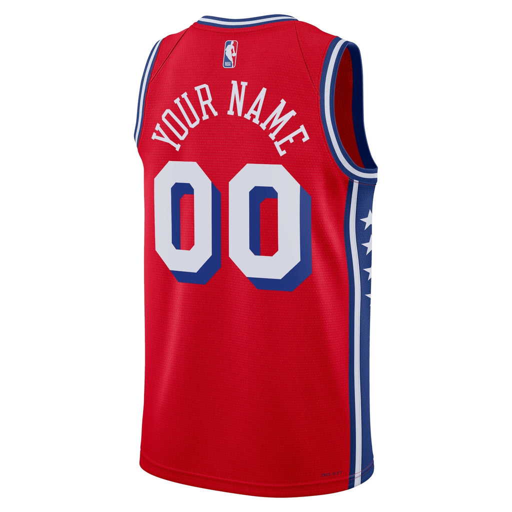 Philadelphia 76ers Statement Swingman Jersey - Custom product image 3, provided for visual reference and product detail