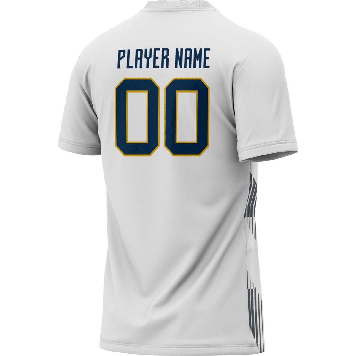 West Virginia Mountaineers Pick-A-Player NIL Lightweight Soccer Jersey - White product image 4, provided for visual
