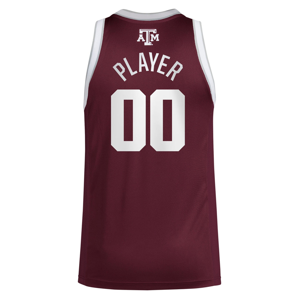 Texas A&M Aggies Pick-A-Player NIL Basketball Jersey - Maroon product image 4, provided for visual reference and product