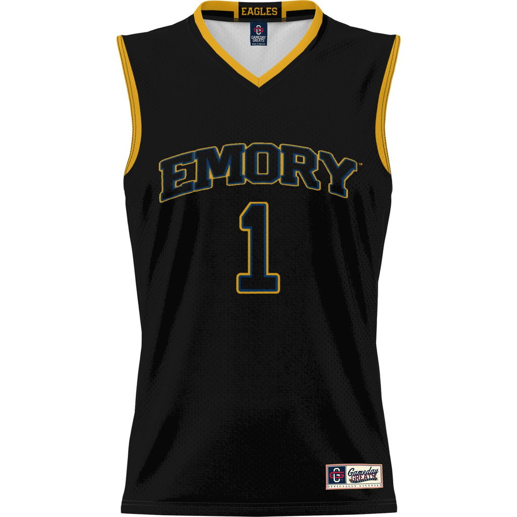 #1 Emory Eagles Lightweight Basketball Jersey - Black product image 3, provided for visual reference and product detail