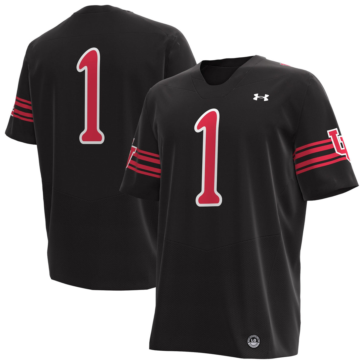 #1 Utah Utes Replica Football Jersey - Black product image 2, provided for visual reference and product detail review