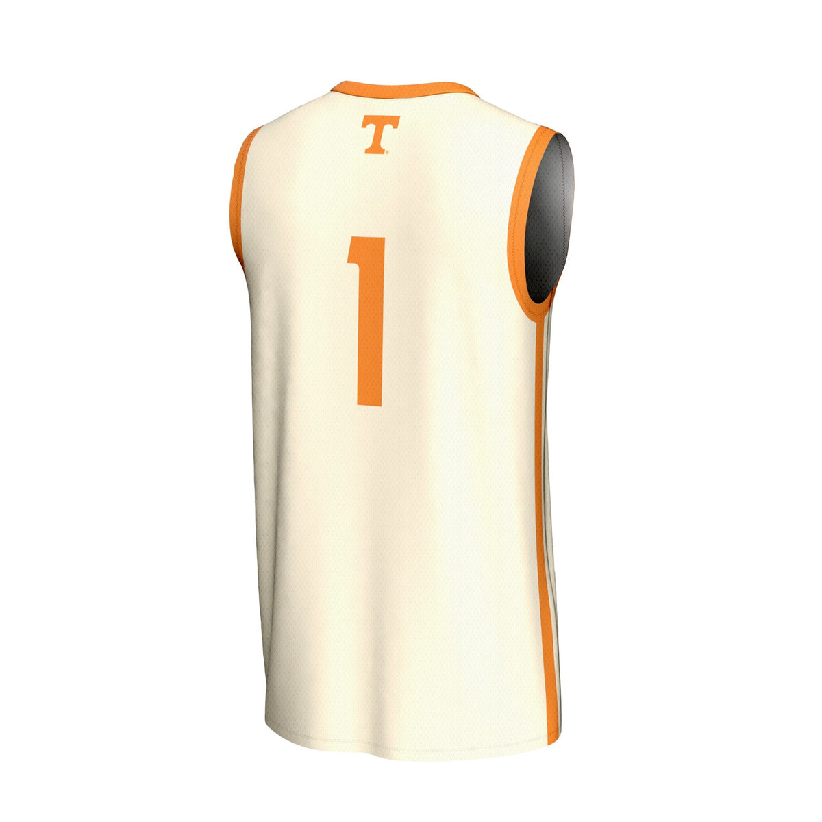 #1 Tennessee Volunteers Lightweight Basketball Fashion Jersey - Cream product image 4, provided for visual reference and