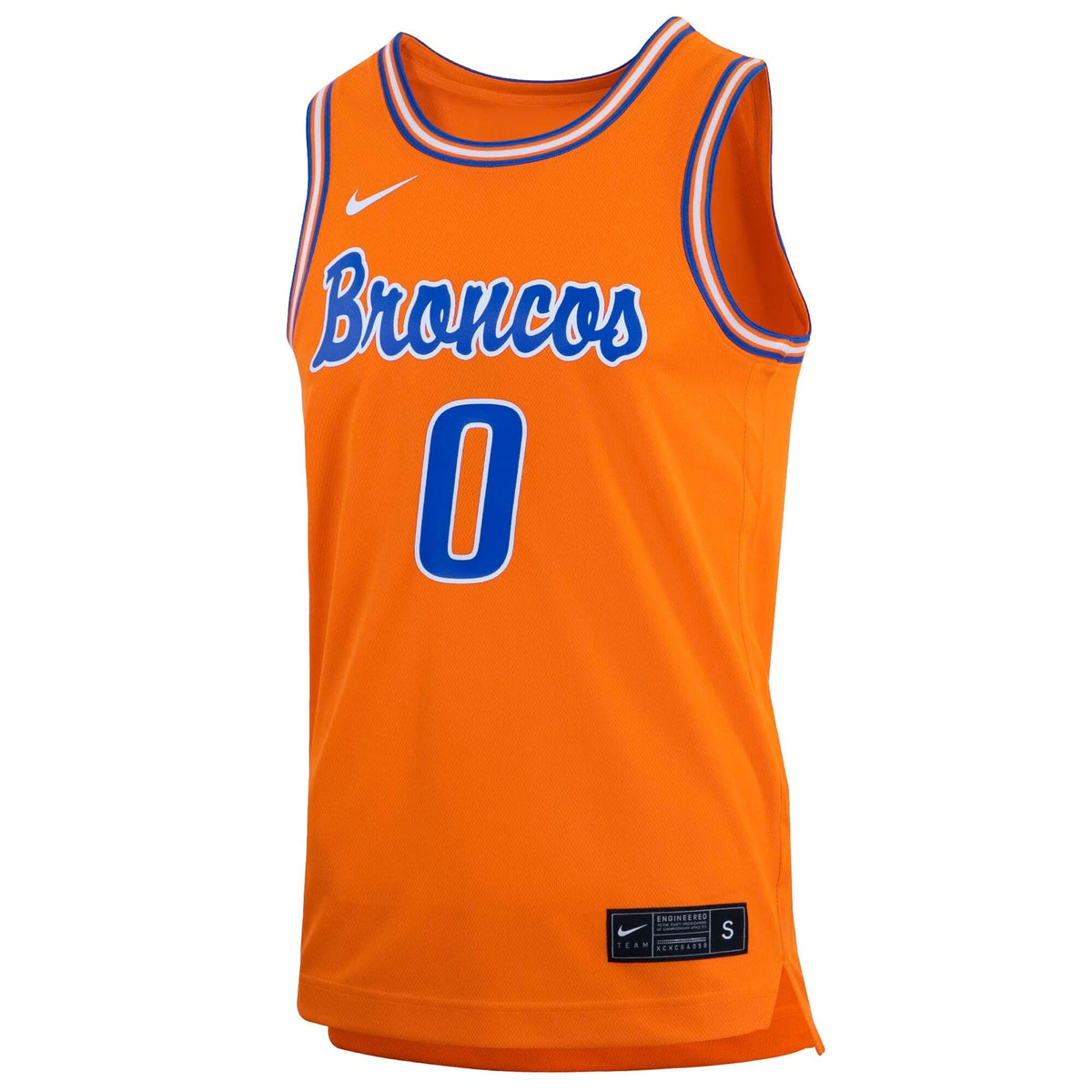 #0 Boise State Broncos Retro Replica Basketball Jersey - Orange product image 3, provided for visual reference and product