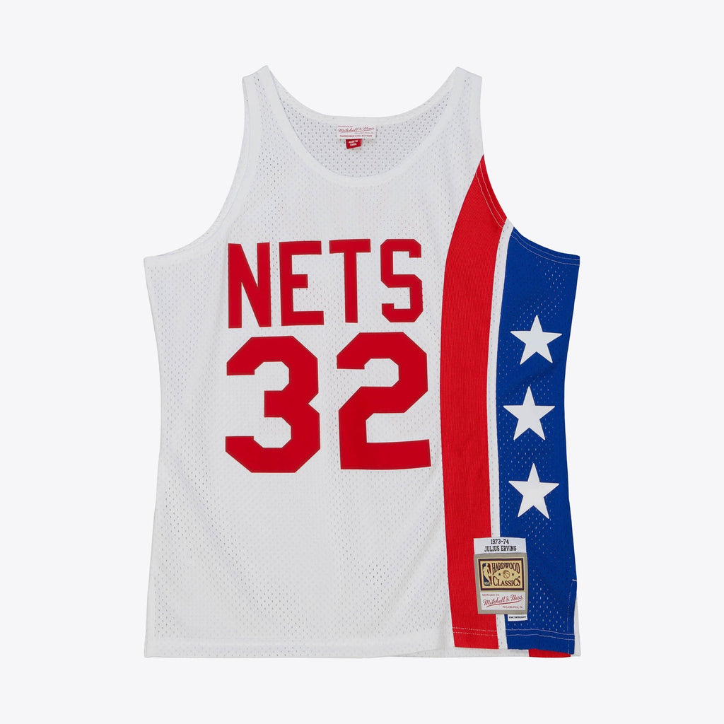 Brooklyn Nets Julius Erving 1973 Home Authentic Jersey - White product image 3, provided for visual reference and product