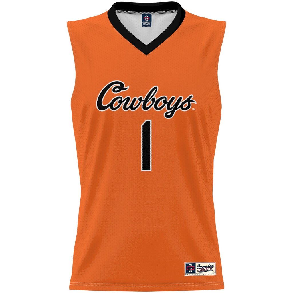 #1 Oklahoma State Cowboys Lightweight Basketball Jersey - Orange product image 3, provided for visual reference and product
