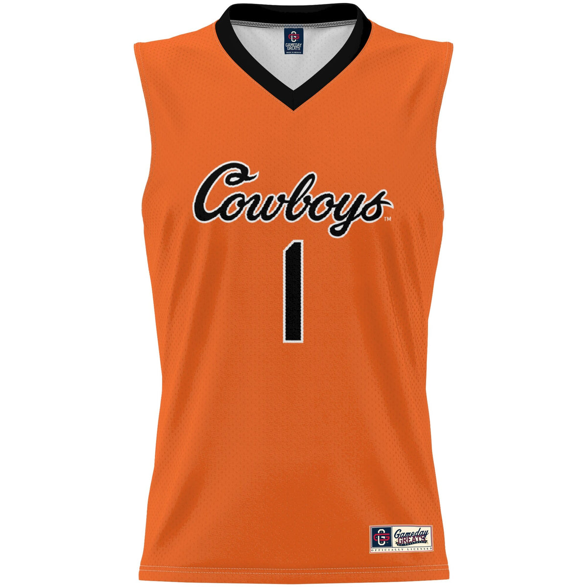 #1 Oklahoma State Cowboys Lightweight Basketball Jersey - Orange product image 3, provided for visual reference and product