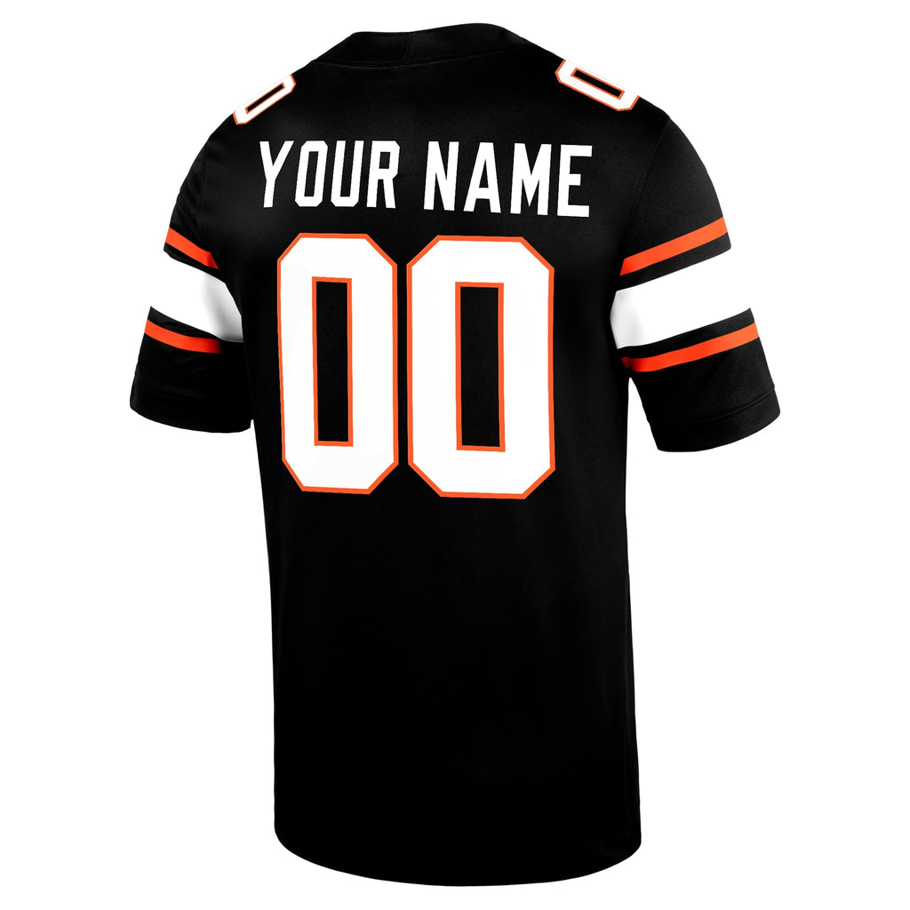 Oklahoma State Cowboys Custom Football Game Jersey - Black product image 4, provided for visual reference and product detail