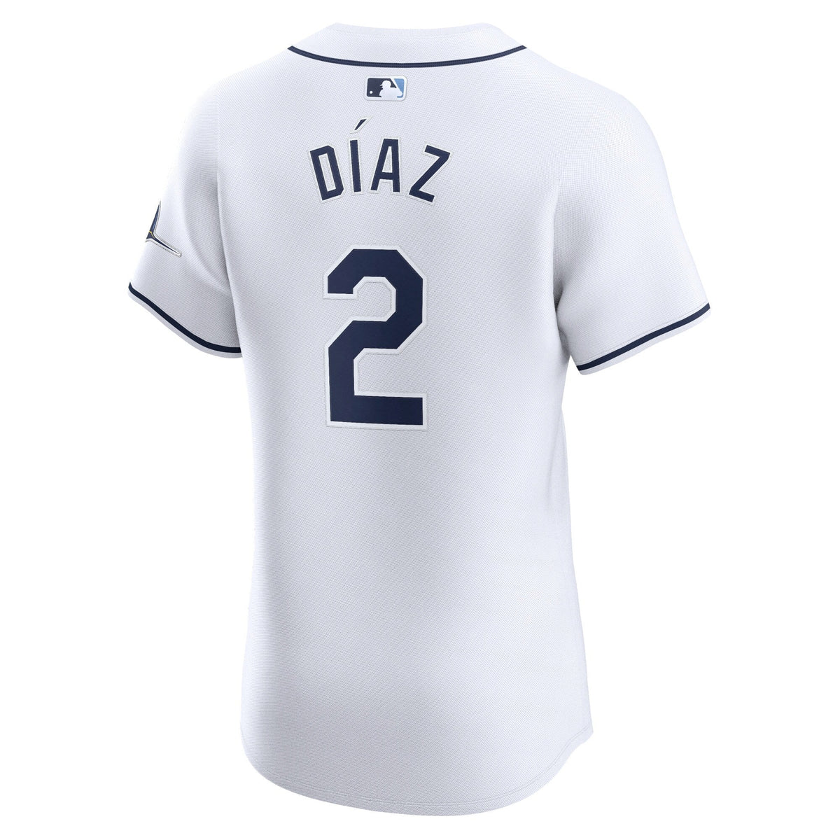 Tampa Bay Rays Yandy Diaz White Home Elite Player Jersey product image 4, provided for visual reference and product detail
