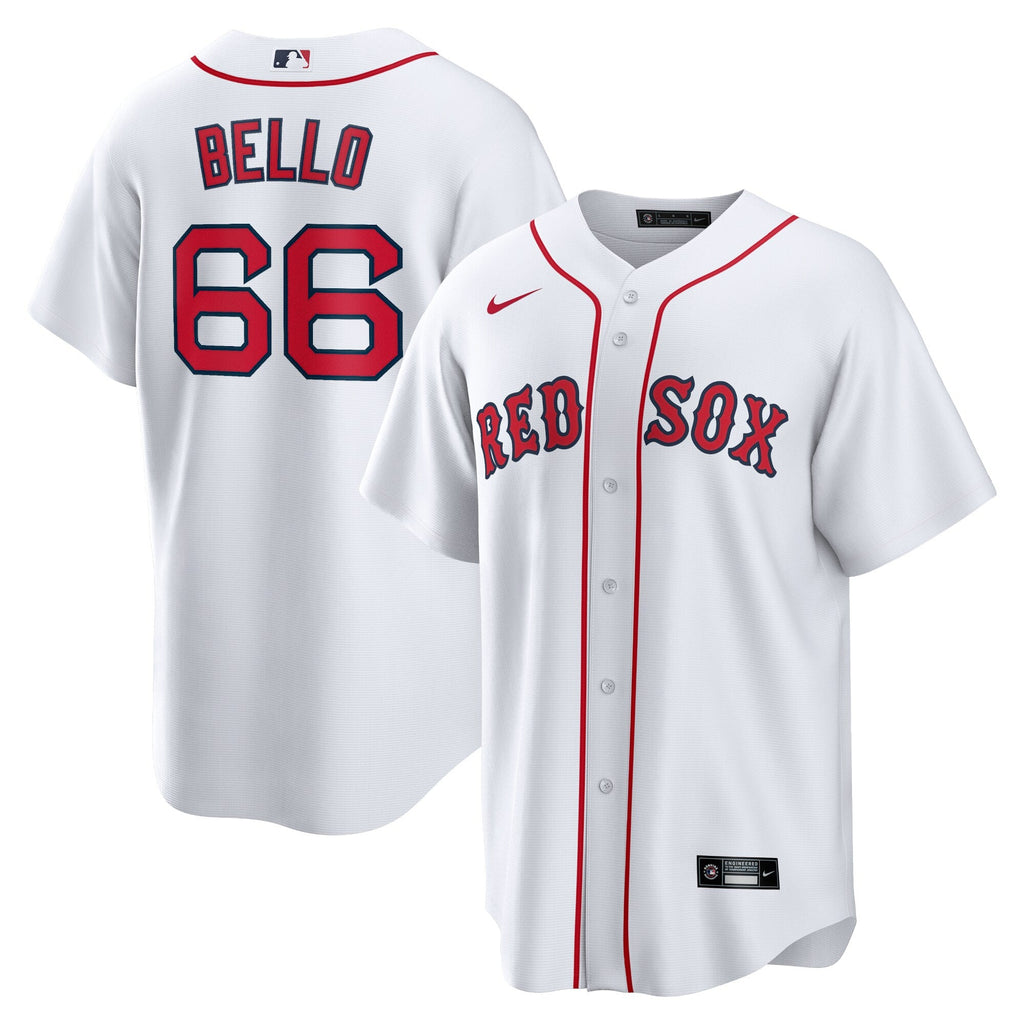 Boston Red Sox Brayan Bello White Home Replica Jersey product image 1, provided for visual reference and product detail