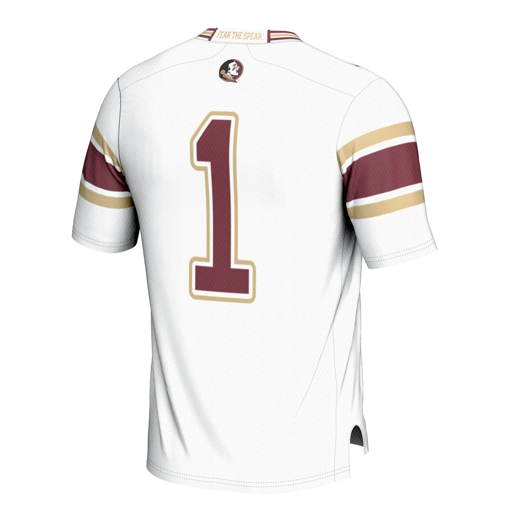 #1 Florida State Seminoles Football Jersey - White product image 4, provided for visual reference and product detail review