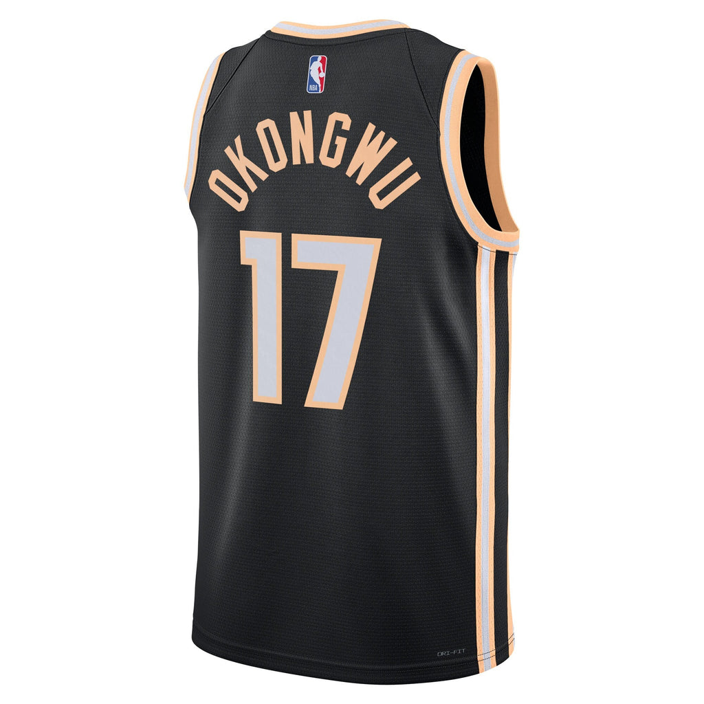 Atlanta Hawks 2025/26 City Edition Swingman Jersey - Black - Onyeka Okongwu product image 4, provided for visual reference