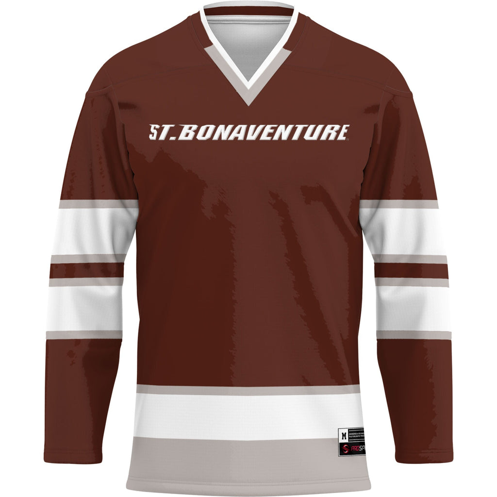 St. Bonaventure Bonnies Hockey Jersey - Brown product image 3, provided for visual reference and product detail review