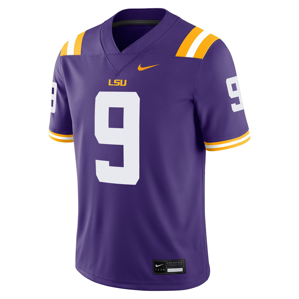 Joe Burrow Purple LSU Tigers Alumni Game Jersey product image 3, provided for visual reference and product detail review