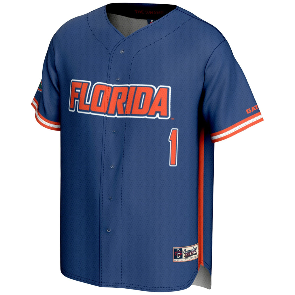 #1 Florida Gators Lightweight Baseball Jersey - Royal product image 3, provided for visual reference and product detail