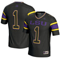 #1 LSU Tigers Endzone Football Jersey - Black product image 1, provided for visual reference and product detail review