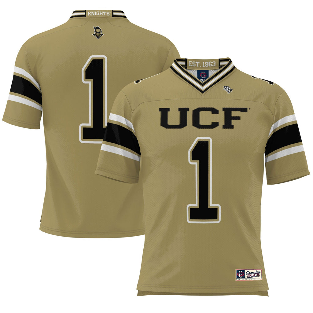 #1 UCF Knights Endzone Football Jersey - Gold product image 2, provided for visual reference and product detail review