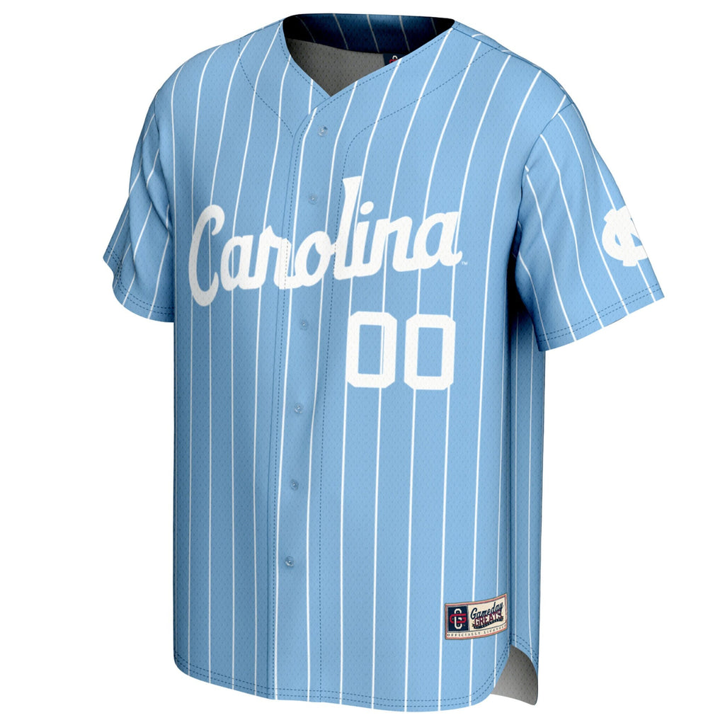 North Carolina Tar Heels NIL Pick-A-Player Lightweight Baseball Jersey - Carolina Blue product image 3, provided for visual
