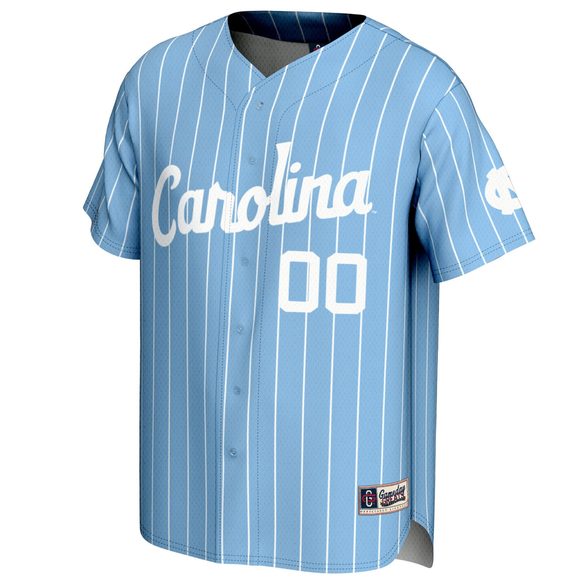 North Carolina Tar Heels NIL Pick-A-Player Lightweight Baseball Jersey - Carolina Blue product image 3, provided for visual