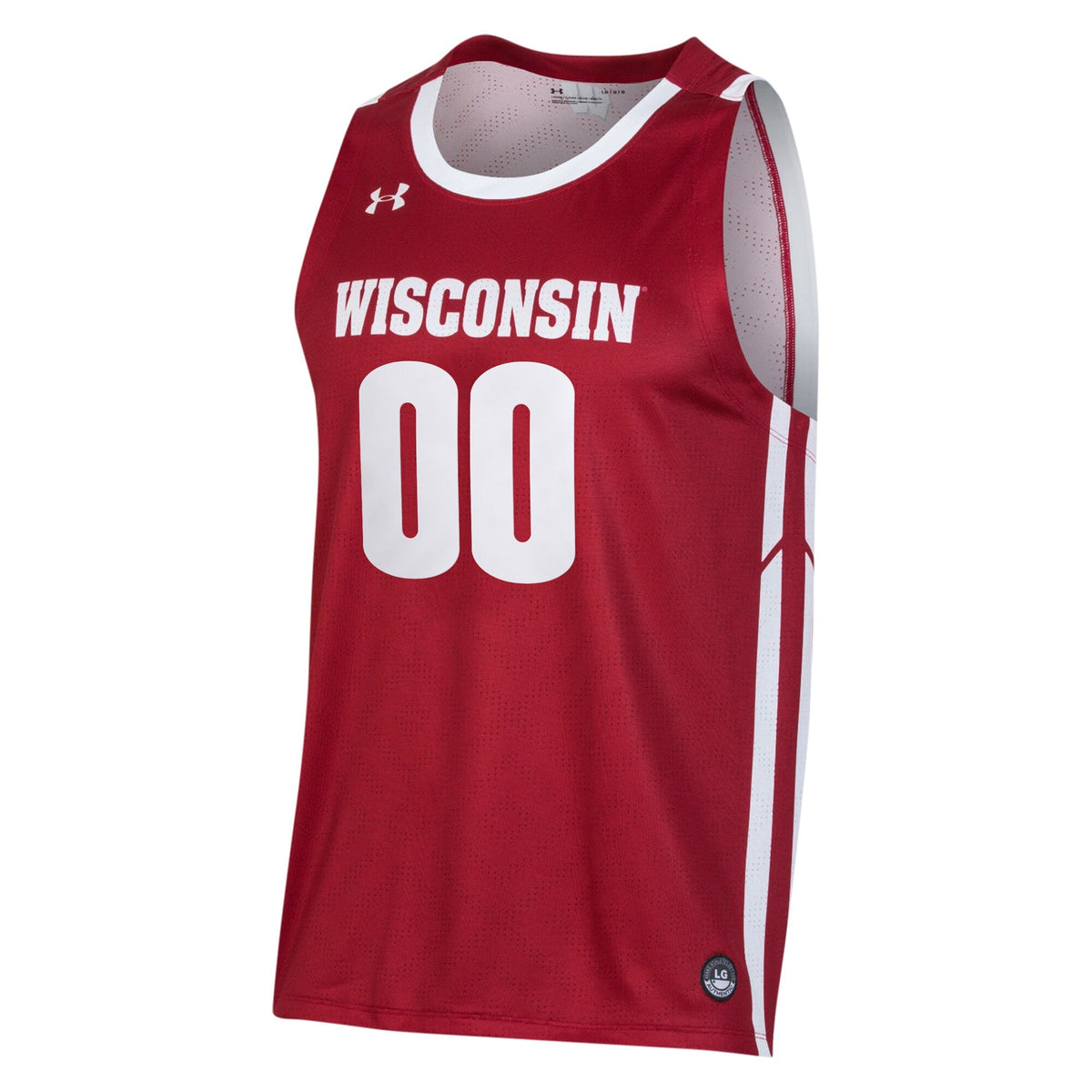 Wisconsin Badgers Custom Alternate Basketball Jersey - Red product image 3, provided for visual reference and product detail