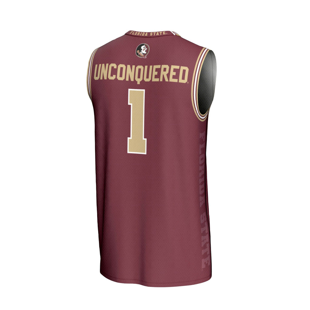 #1 Florida State Seminoles Lightweight Icon Print Basketball Jersey - Garnet product image 4, provided for visual reference