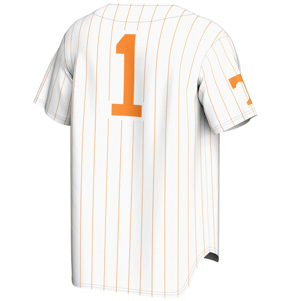 #1 Tennessee Volunteers Lightweight Baseball Jersey - White product image 4, provided for visual reference and product