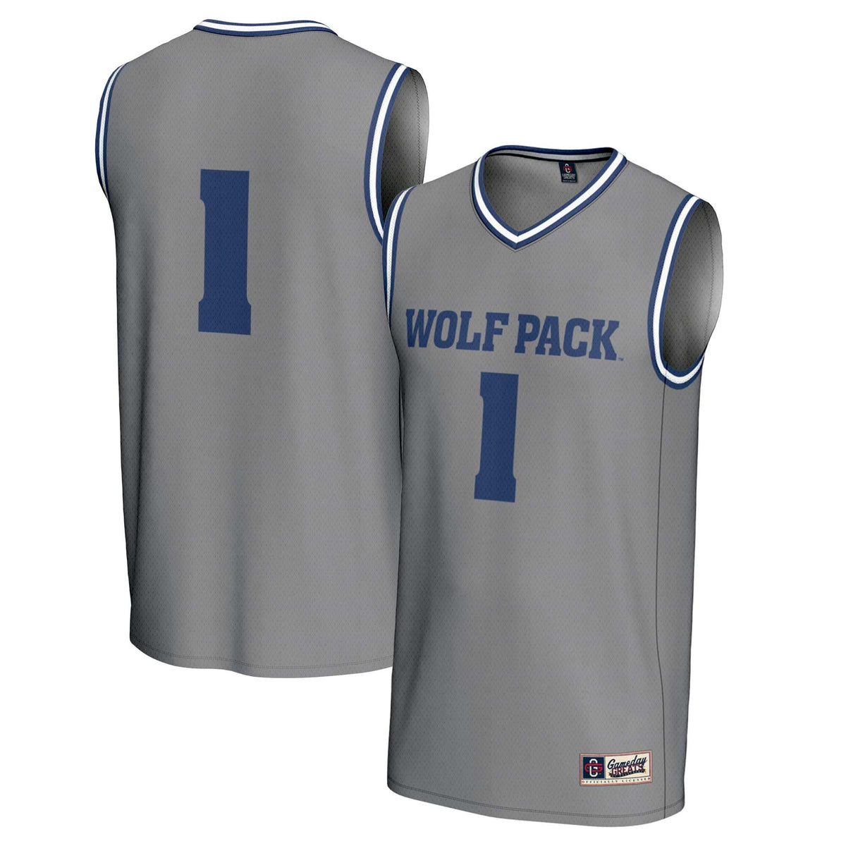#1 Nevada Wolf Pack Lightweight Basketball Fashion Jersey - Gray product image 1, provided for visual reference and product