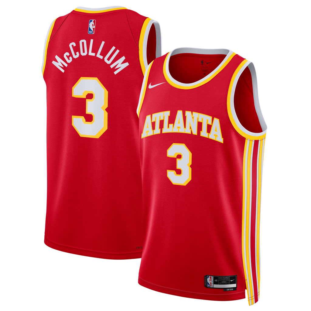 Atlanta Hawks Icon Edition Swingman Jersey - Red - CJ McCollum product image 2, provided for visual reference and product