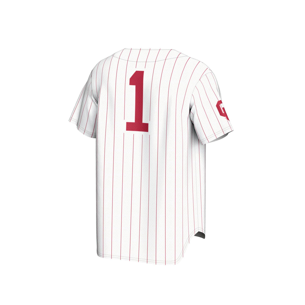 #1 Oklahoma Sooners Lightweight Baseball Jersey - White product image 4, provided for visual reference and product detail