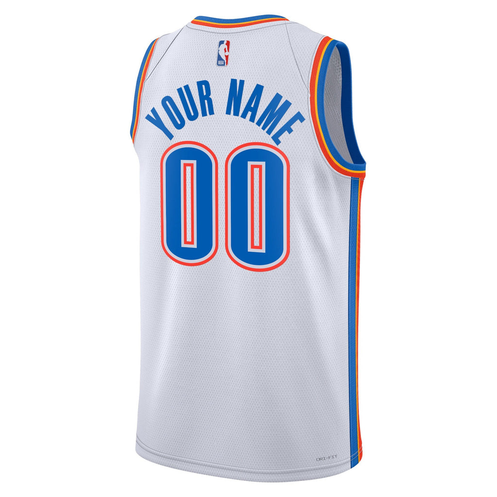 Oklahoma City Thunder Association Swingman Jersey - Custom product image 3, provided for visual reference and product detail