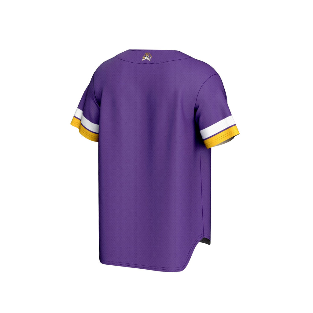 ECU Pirates Spirit Baseball Jersey - Purple product image 4, provided for visual reference and product detail review