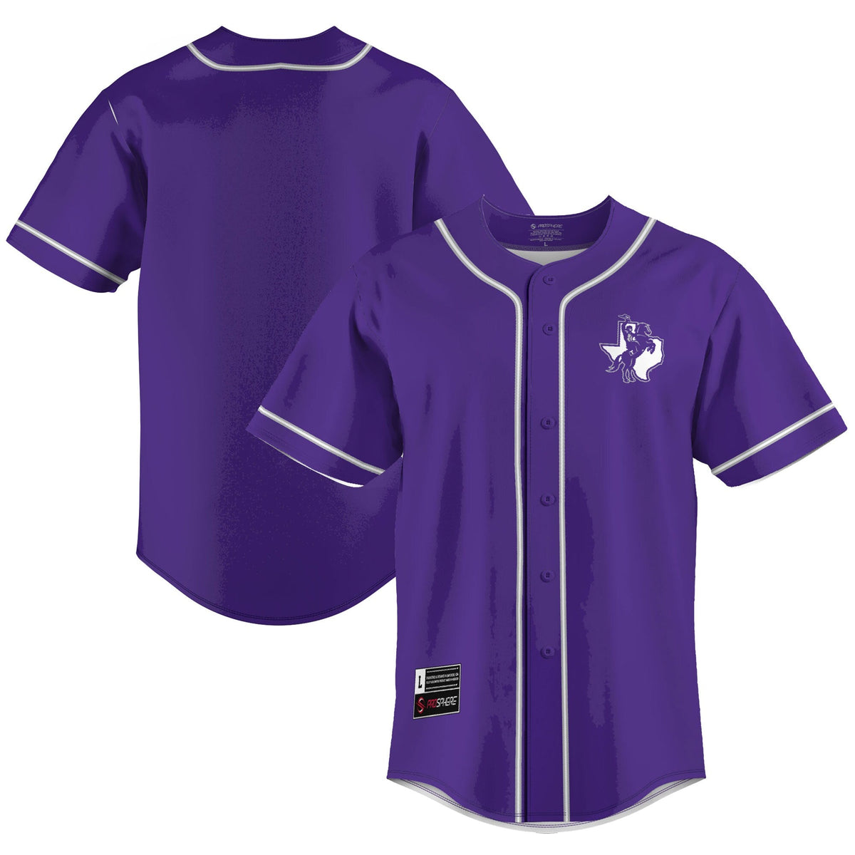 Tarleton State Texans Lightweight Baseball Jersey - Purple product image 2, provided for visual reference and product detail