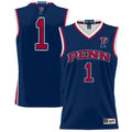 #1 Pennsylvania Quakers Lightweight Basketball Jersey - Navy product image 1, provided for visual reference and product