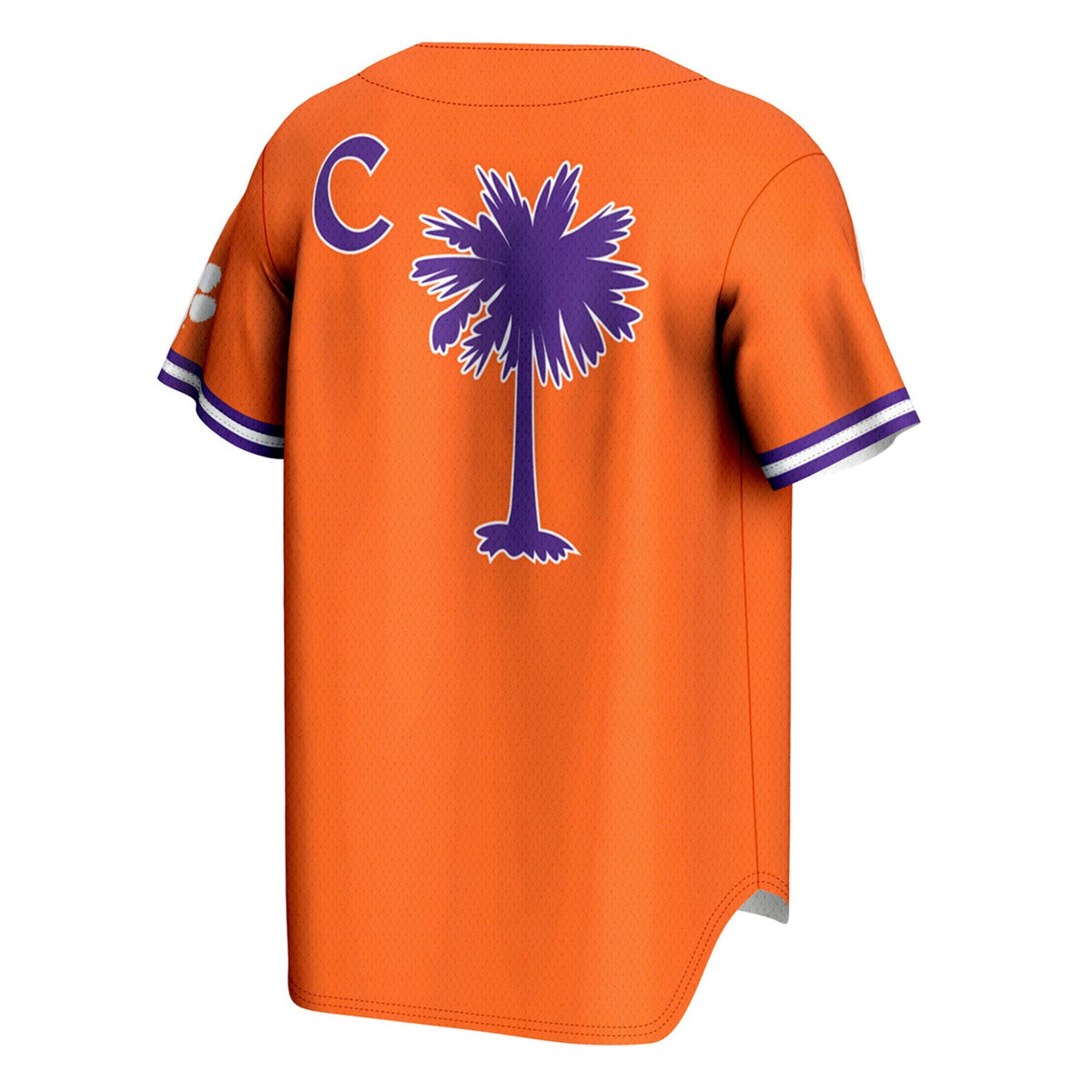 Clemson Tigers Lightweight Baseball Jersey - Orange product image 4, provided for visual reference and product detail review