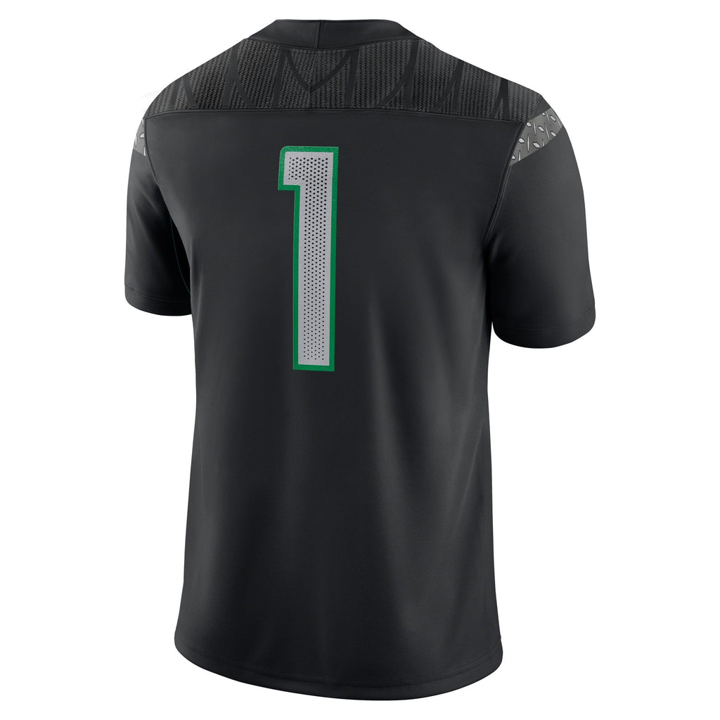#1 Black Oregon Ducks Game Jersey product image 4, provided for visual reference and product detail review
