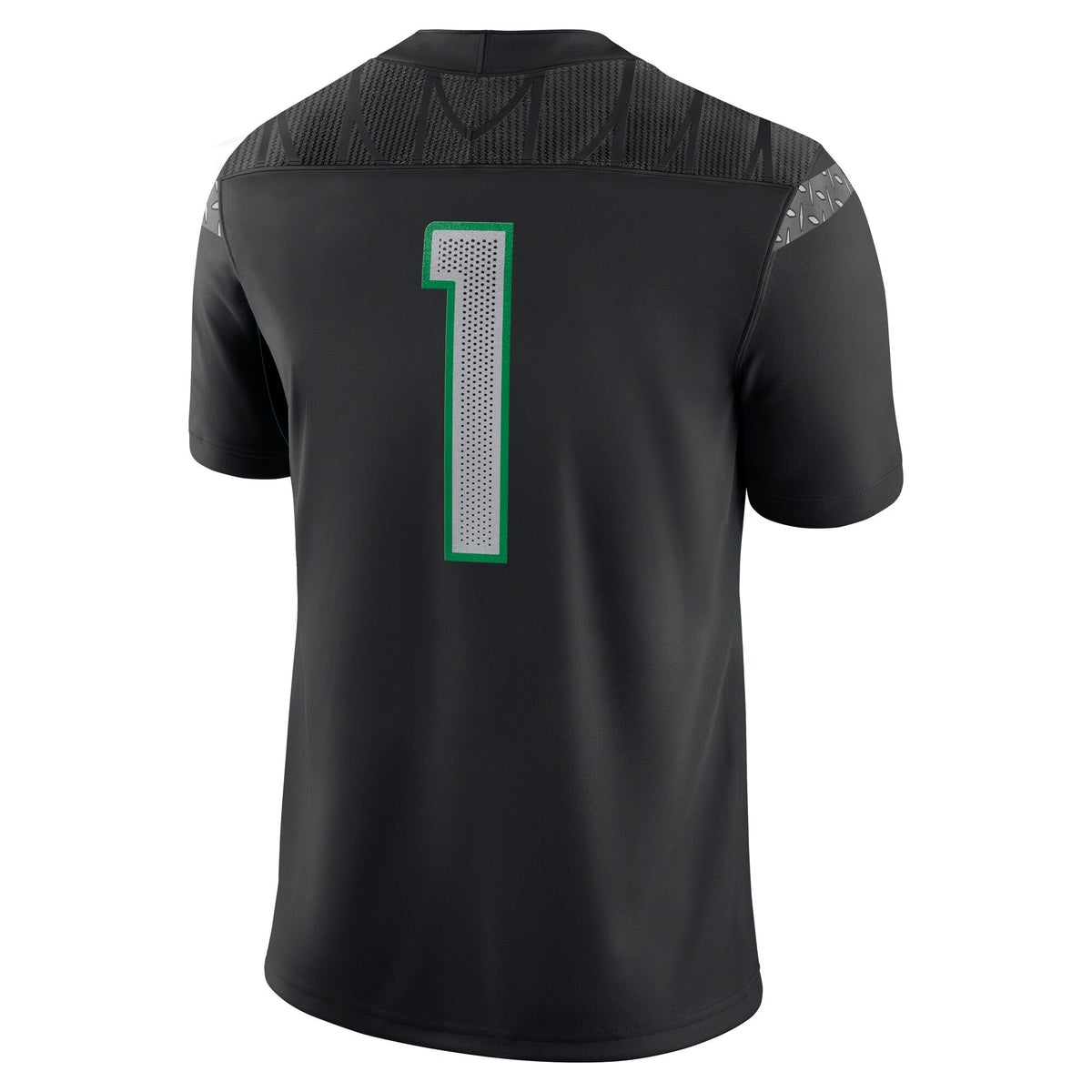 #1 Black Oregon Ducks Game Jersey product image 4, provided for visual reference and product detail review
