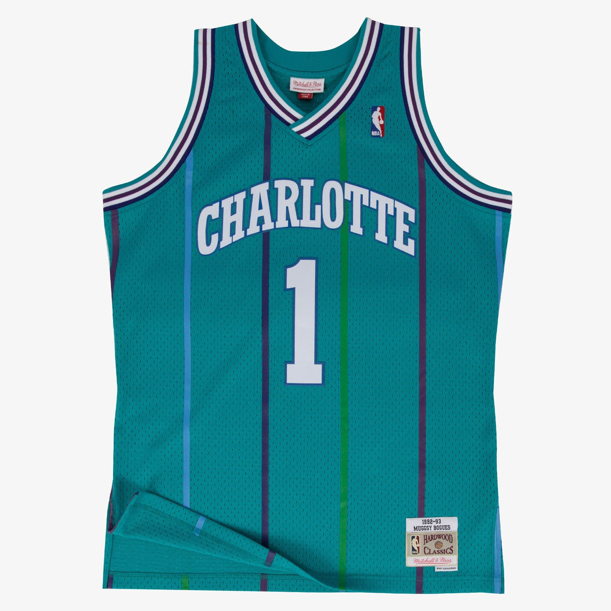 Charlotte Hornets Swingman Road Jersey Muggsy Bogues 1992 product image 1, provided for visual reference and product detail