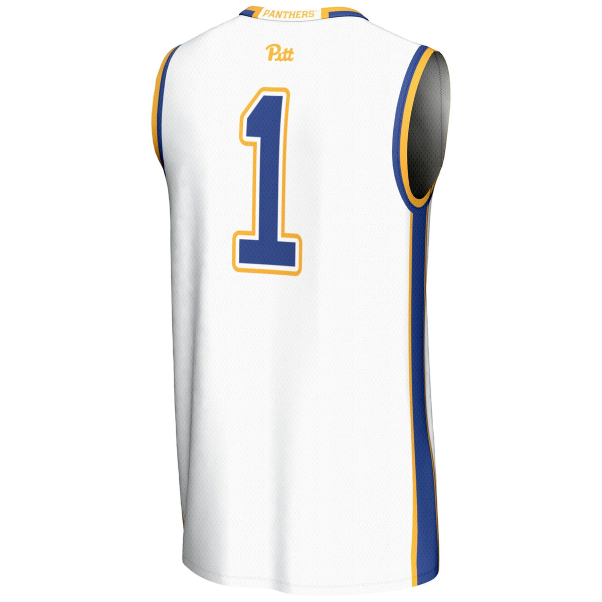 #1 Pitt Panthers Lightweight Basketball Jersey - White product image 4, provided for visual reference and product detail