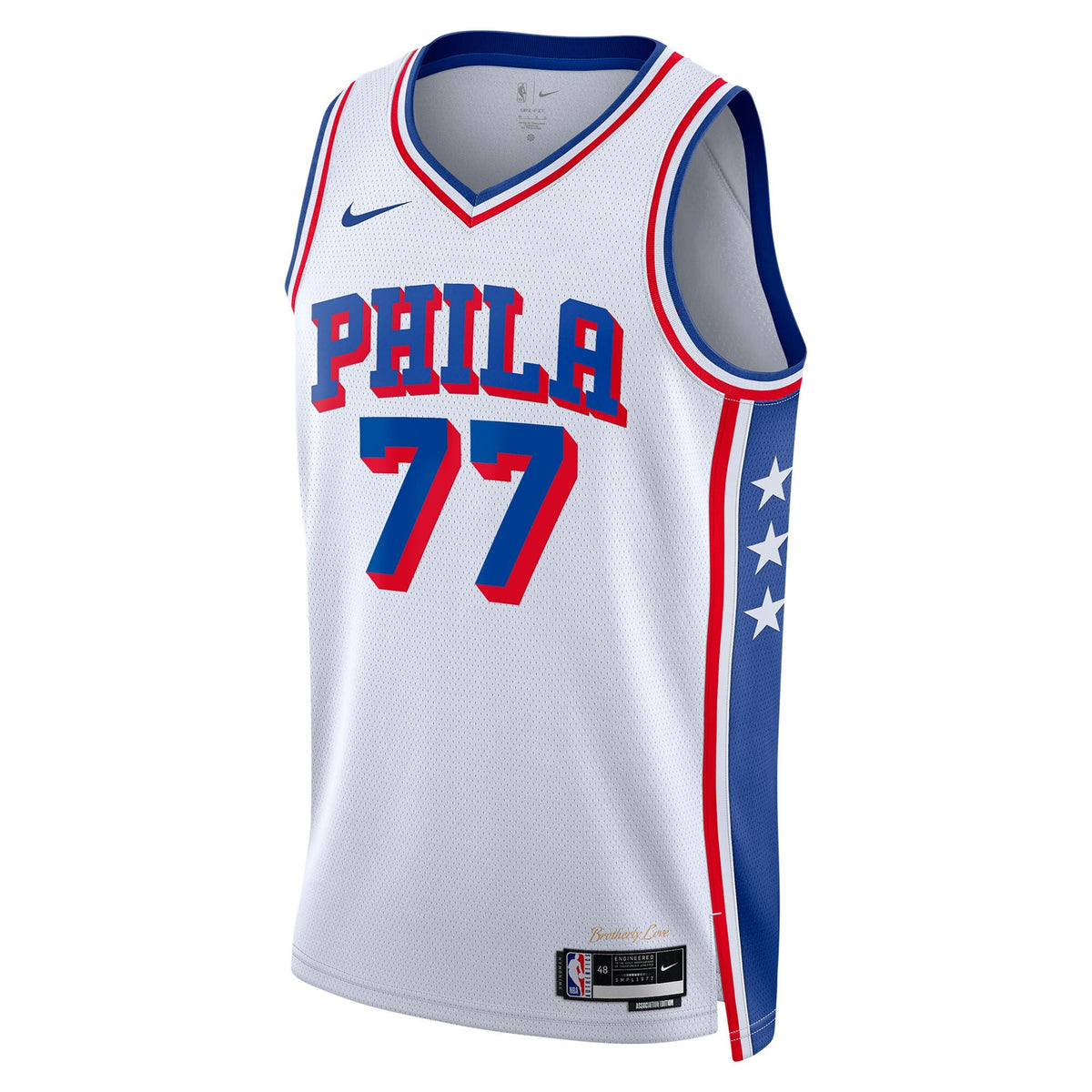 Philadelphia 76ers Association Edition Swingman Jersey - White - VJ Edgecombe product image 3, provided for visual reference