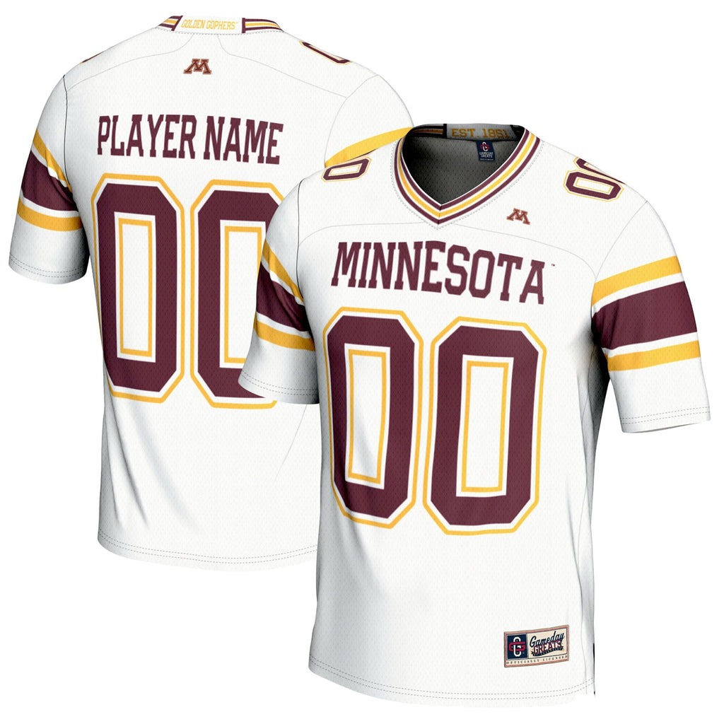 Minnesota Golden Gophers NIL Pick-A-Player Football Jersey – White product image 1, provided for visual reference and